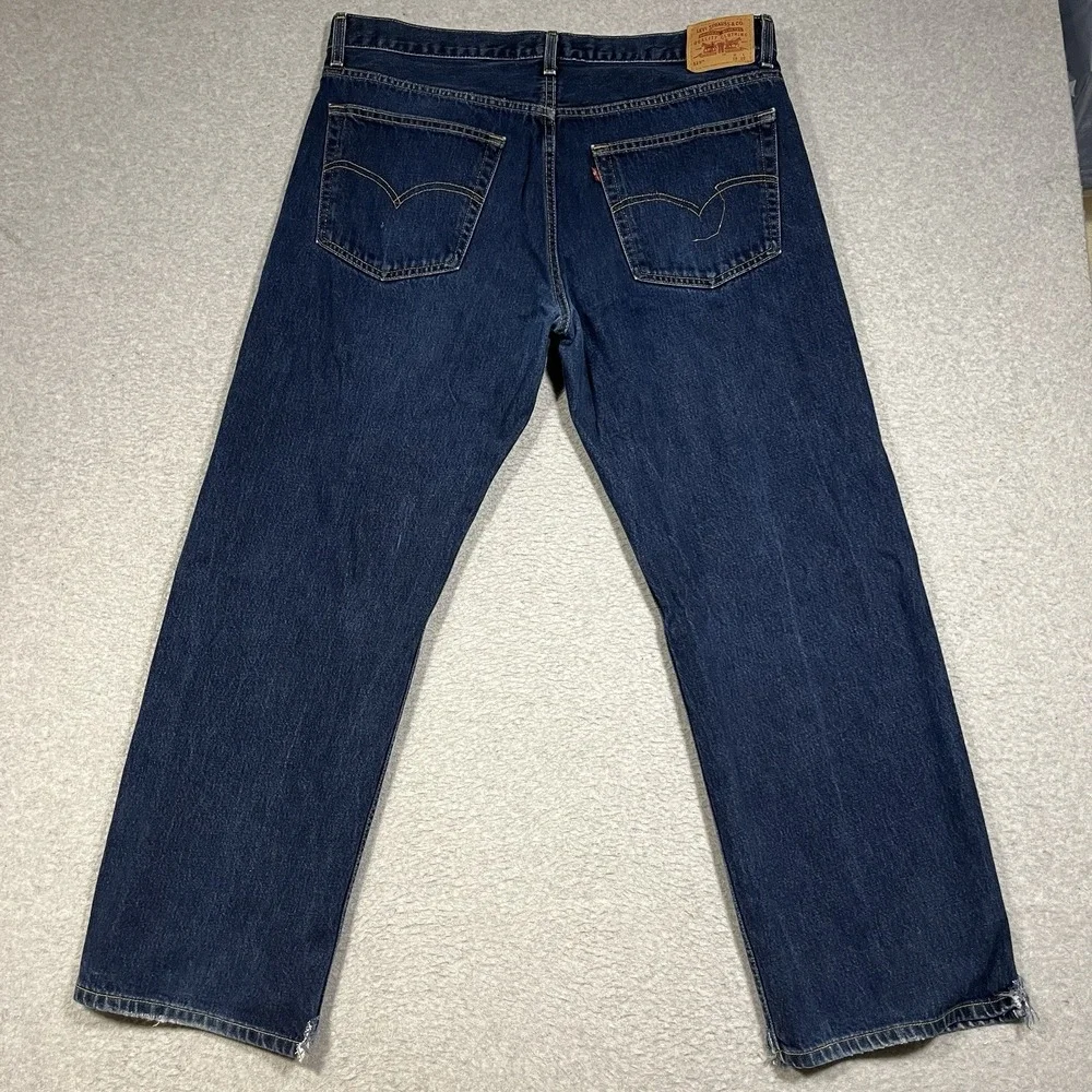 Vintage Levis Jeans Mens 38x30 Blue 529 Low Straight Dark Denim Cotton Y2K